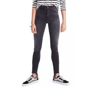 Madewell 10” high-rise skinny jeans with step hem